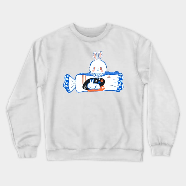 White Rabbit Crewneck Sweatshirt by Fluffymafi